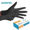 F031 Disposable Black Nitrile Gloves Powder-Free and Latex-Free with Anti-Static Function and Anti-Slip Design for Examination