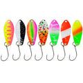 New 14 Colors 3.1cm 3g Spoon Fishing Lure Swim Bait Isca Artificial Trout Lure Fishing Sequin Metal Spoons Lure