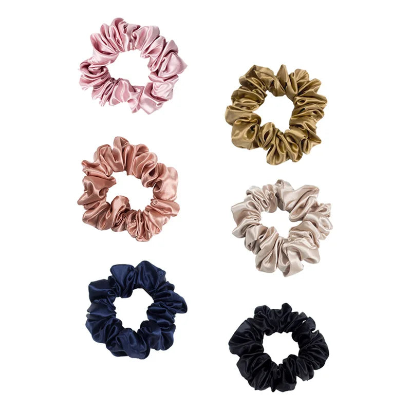 Factory Wholesales Luxury Silk Skinny Hair Scrunchies