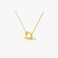 FUAMAY Fashion 18K Gold Plated 925 Sterling Silver Toggle Shackle Basic Rope Necklace Splicing Basic Necklace