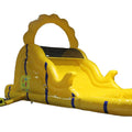 2023 Commercial Large Adult Size Fire Yellow Slide Inflatable Water Slide with Pool for Sale