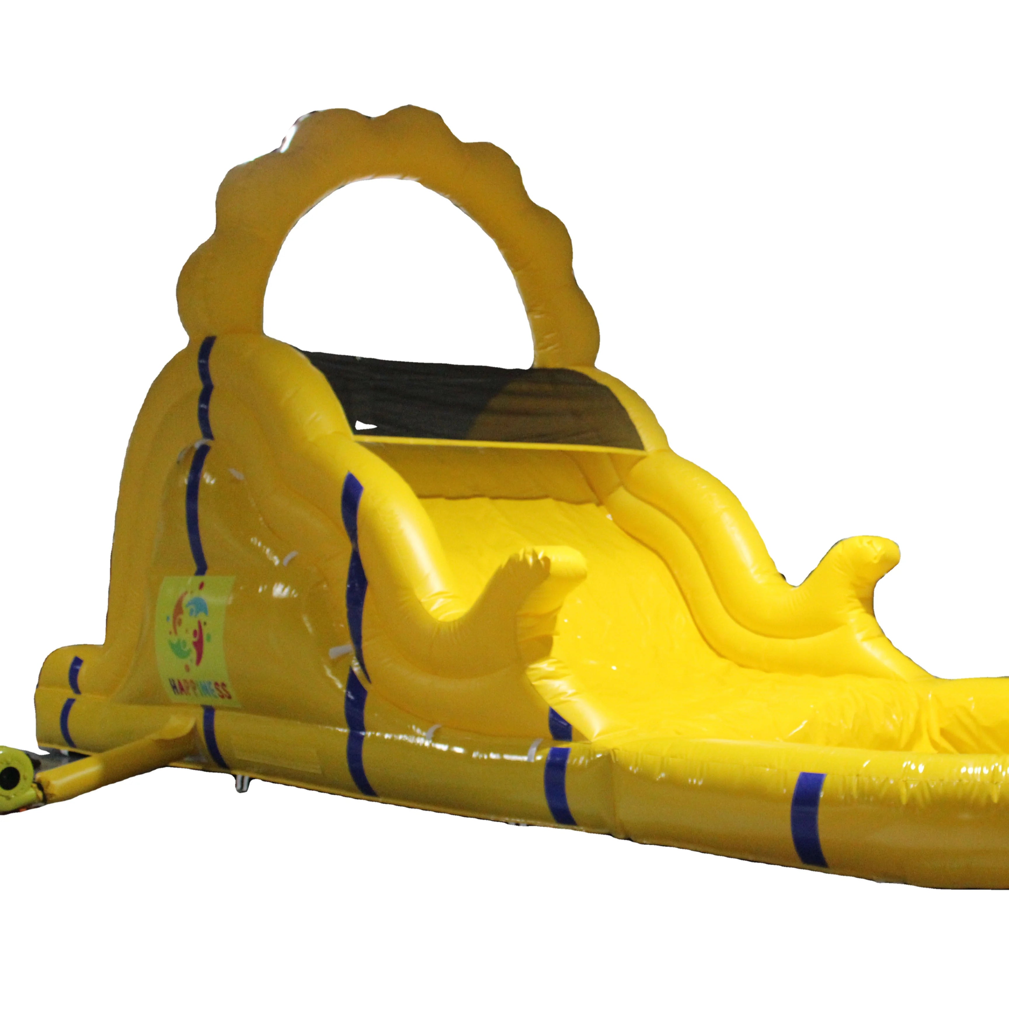 2023 Commercial Large Adult Size Fire Yellow Slide Inflatable Water Slide with Pool for Sale