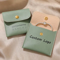 Custom Logo Luxury Exquisite Microfiber Jewelry Pouch Exquisite Jewelry Box for Ring Earring Envelope Bags Set Packaging