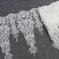 Handmade White 57cm Embroidery Lace 100% Polyester Fashionable DIY Wedding Dress Veil Accessories Garments Shoes Bags-Made Mesh