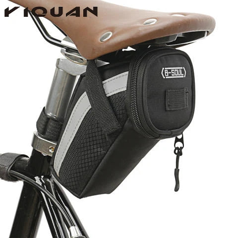 B-SOUL Bicycle Tail Bag Mountain Road Bike Saddle Bag Waterproof Cycling Accessory Durable Rear Seat Bag
