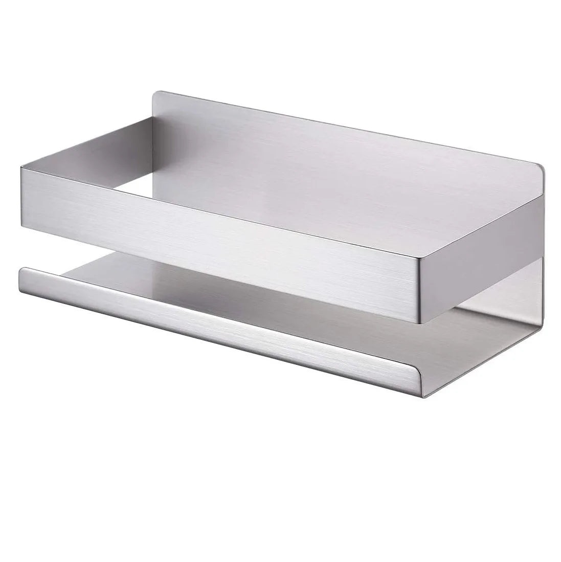 Self Adhesive Bathroom Shelf Stainless Steel Wall Mounted Shower Organizer Rack