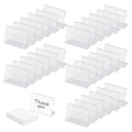 L Shape Clear Sign Holders Price Name Card Tag Label Stands Mini Acrylic Sign Display Holder with Blank Labels