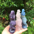 Hand Carved Natural Crystal Gemstone Wholesale Polished Healing Crystal Mermaid Carving Crafts for Decoration