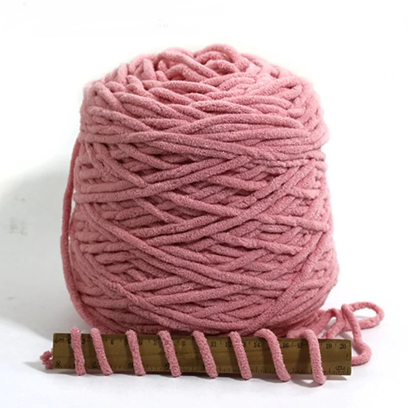 Smb Company Good Price Hot Sale Chunky Knit 100% Polyester Thick Blanket Shiny Chenille Yarn