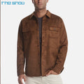 Hot Sale Custom Spring Autumn Men's Trucker Jacket Weatherproof Vintage Classic Fit Brushed Unlined Sueded Shirt Jacket