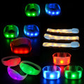 RICHSHINING 15 Multicolor TPU LED Light Bracelet Remote Control Wristband for DMX Party Decoration Celebration Concert