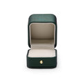 FANXI New Custom High-end Jewellery Packaging Box Ring Necklace Boxes Blackish Green Luxury Pu LeatherJewelry Packing Box