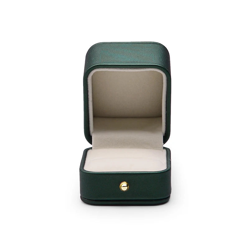 FANXI New Custom High-end Jewellery Packaging Box Ring Necklace Boxes Blackish Green Luxury Pu LeatherJewelry Packing Box