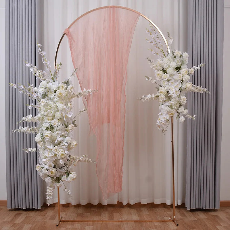 New Arch Flower Row Wedding Background Wall Stage Table Decoration Simulation Hall Layout Flower Point Hanging Flowers
