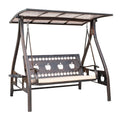 Outdoor Three Seats Die Cast Aluminum Patio Swing Chair Luxury Casting Aluminum Outdoor Swing Chair