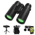 FMC LXY 12x42 Adult High Power Binoculars Large Field View Eyepiece Telescope Clear Low Light Bak4 Prism for Bird Outdoor
