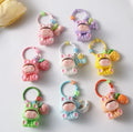 New Three-dimensional Color Cute Rabbit Head Diy Key Chain Creative Accessories Fashion Fashion Play Bag Pendant