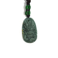 Natural Emerald Gemston Jadeite Jade  Carved Chinese Character Pendants