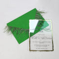 2026 Newest Chic Feather Design Custom Color Velvet Envelope Clear Acrylic Invitations Luxury Wedding Acrylic Invitation Cards