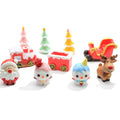 Christmas Themed Resin Ornament 3D Xmas Tree Snowmen Figurines for Fairy Garden Home Table Decor Landscape