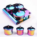 3pcs Set Stainless Steel Nail Dappen Dish New Design Gold Colored Nail Removal Water Container Nail Washing Cup Beauty Supplies