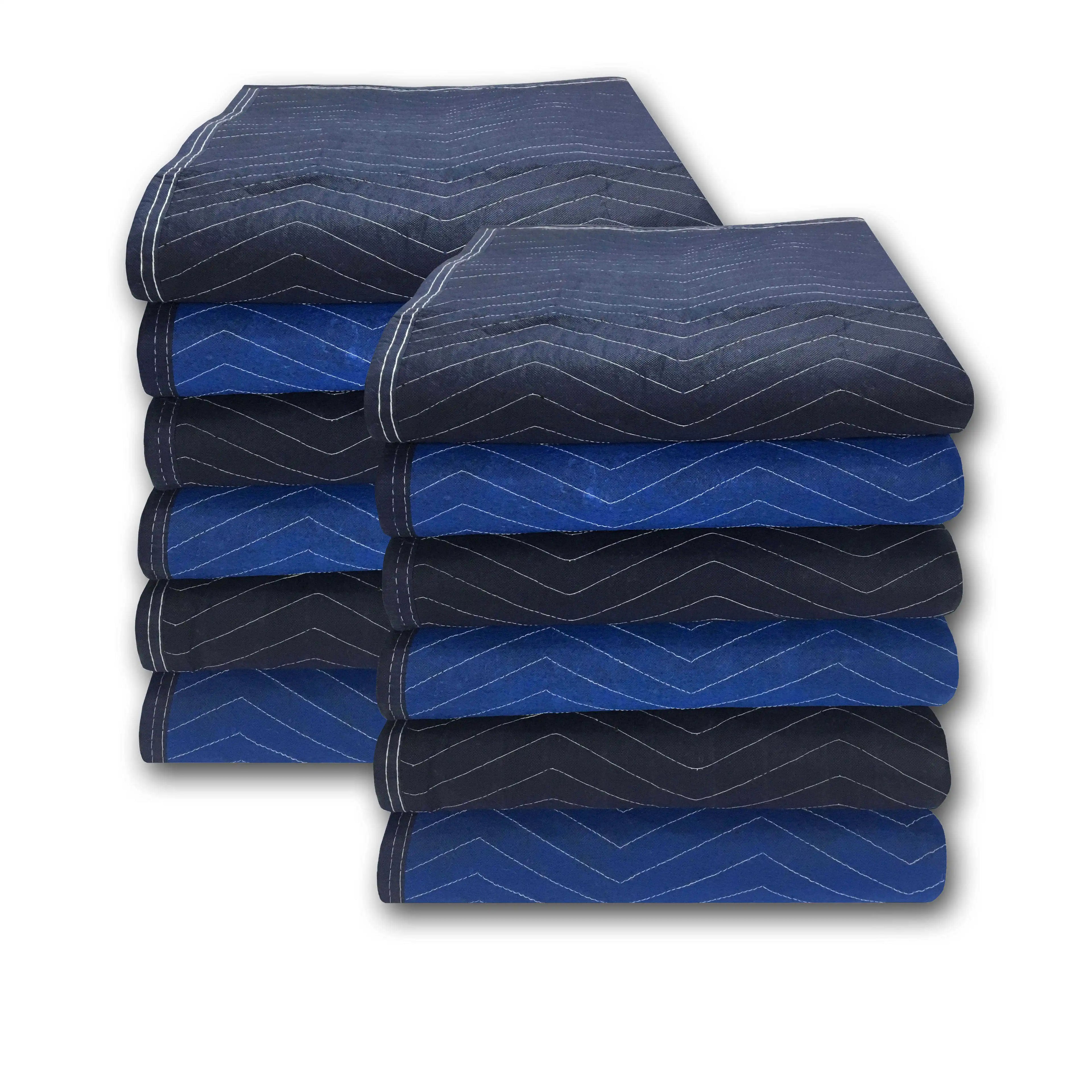 Heavy-Duty Padded Moving Blankets 72 X 40 In/72 X 80 in Machine-Made Furniture Protection Blanket