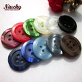 Niucky 15mm / 20mm Classic Foundation 4-Holes Broad Edge Resin Pearlescent Washable Flatback Coat Suit Buttons Uniforms