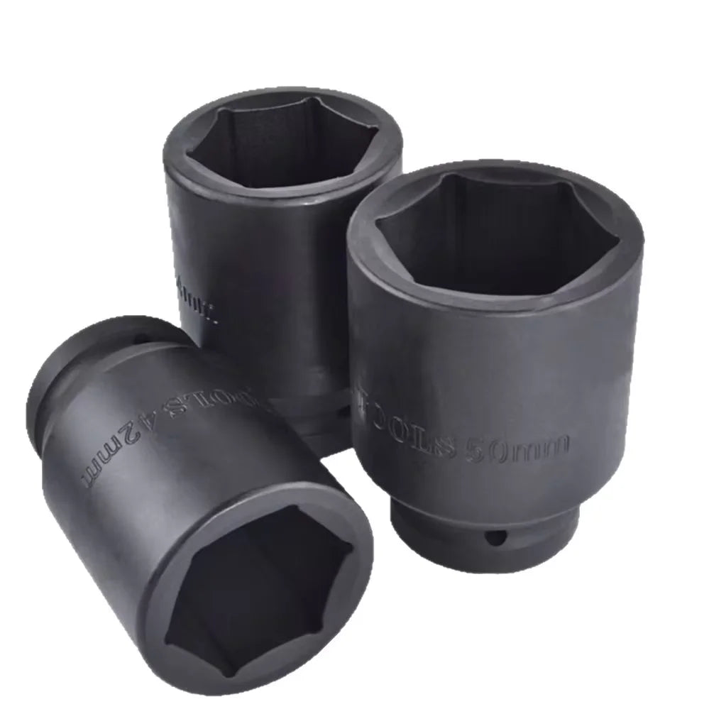 Complete 25mm Square Hexagon Socket Cannon Sleeve Tool Set with Chromium-Molybdenum Steel for Automobile & Industrial Use