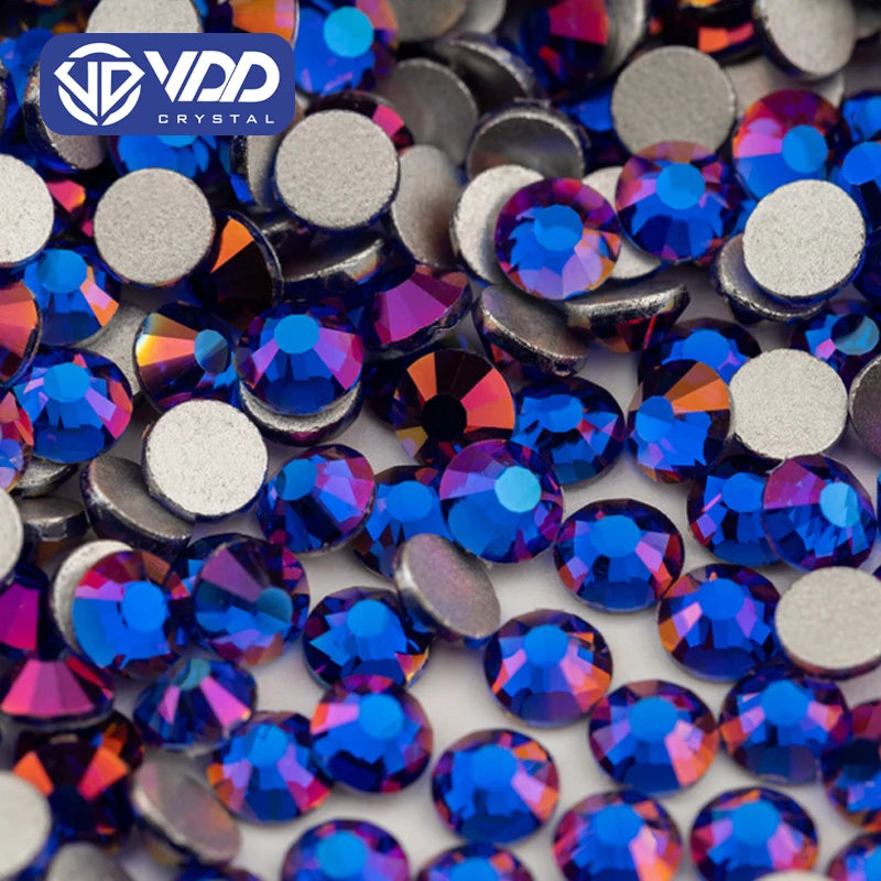 VDD 355 Magma-Sapphire SS6-SS30 Glass Rhinestones Crystal Flatback Glitter Stones Diamond for Nail Art DIY Crafts Decorations