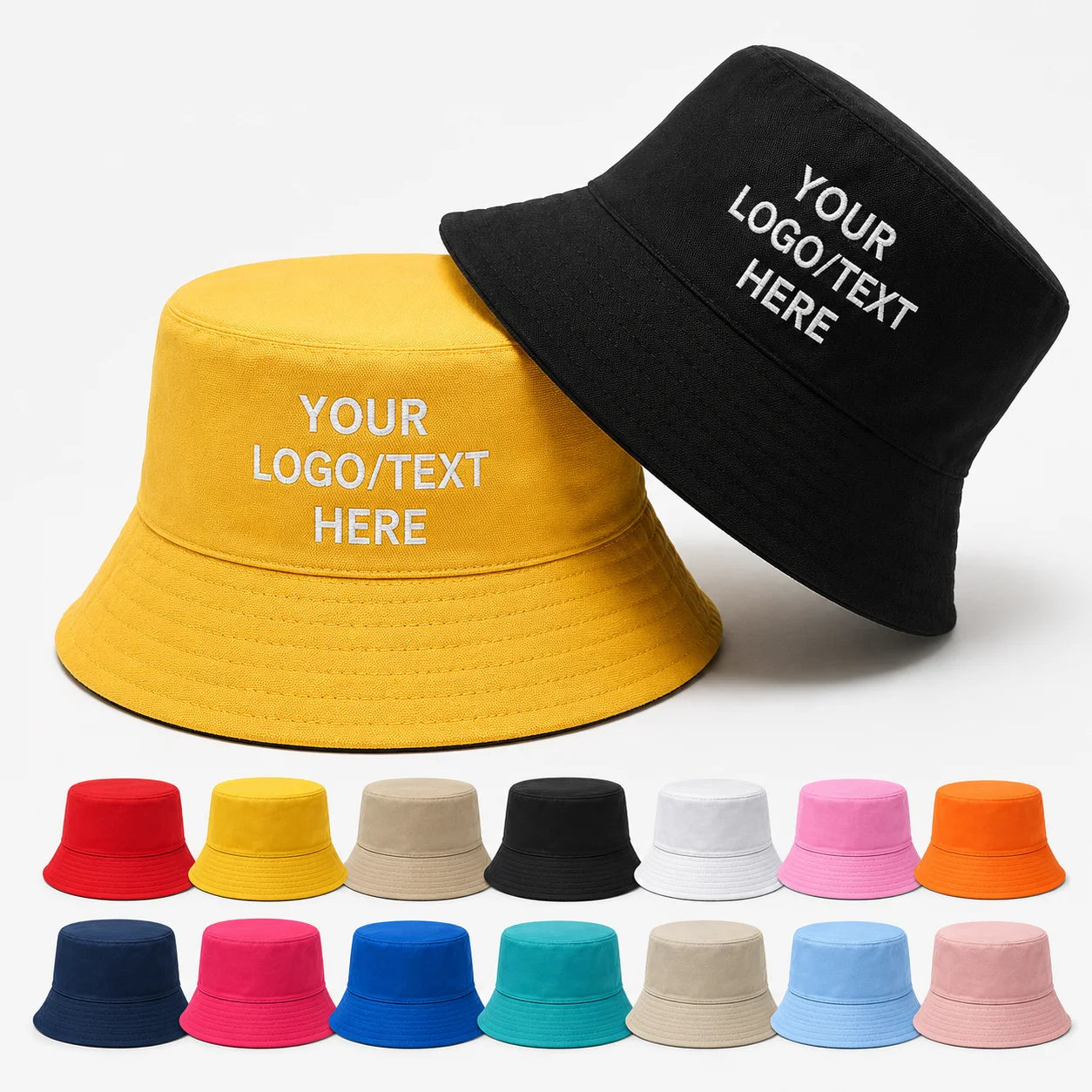 Custom Embroidered Cotton Bucket Hat Manufacturer Printed Logo Summer Sun Hat for Men Women