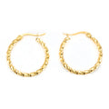 Wholesale Fashion Earrings Female Earring Stainless Steel 18k Gold Twist Hoop Earrings for Women
