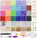 Hot Sale 6mm Spacer Beads with Pendant Charms Kit and Elastic Strings for Jewelry Making Kit Bracelets Necklace