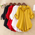 Hot Selling Fashion Casual Summer Loose Blouse Women 2025 Plus Size Chiffon Blouse