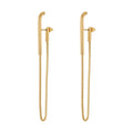 Original Design 18K Gold Plated Stainless Steel Jewelry Piercing Chain Drop Earrings for Women Party Gift Earrings E221421