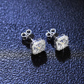 Hot Selling 925 Silver D Color VVS 0.5ct Diamond Moissanite Sterling Silver Stud Round Earrings