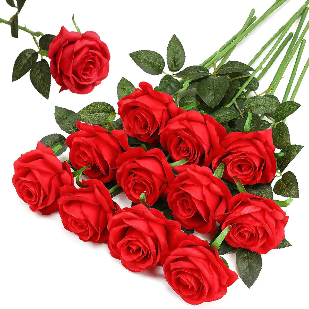 Wholesale New Silk Cloth Fake Flowers Wedding Bouquet Christmas Party Decoration Artificial Rose Flowers Silk Rose Flower