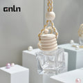 Wholesale 5ml Empty Pendant Perfume Bottle with Car Hanging Wooden Air Freshener Glass Container