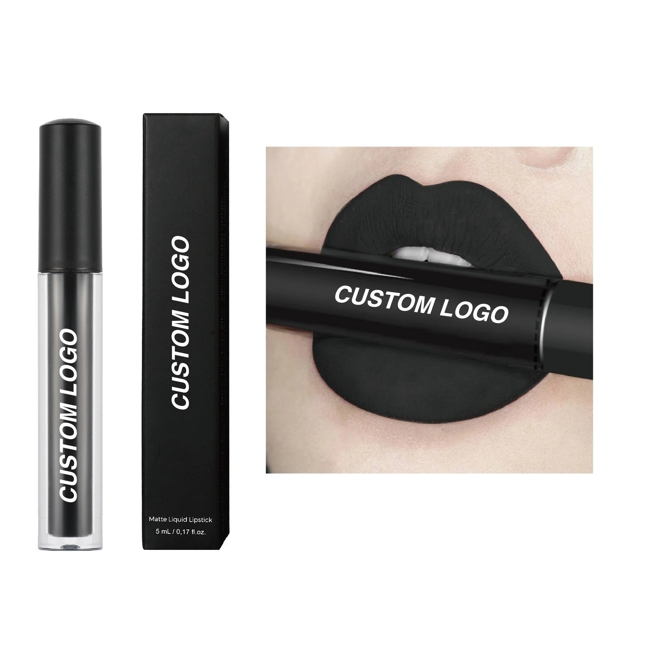 Wholesale Cheap Cosmetics Waterproof Long Lasting Velvet Matte Branded Nude Makeup Black Liquid Lipstick