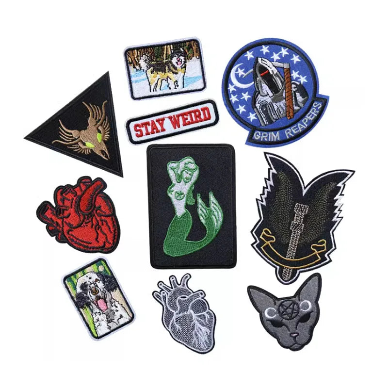 Custom Embroidered 3d Soft Garment Iron Patches Custom Stick-on Fabric Cartoon Patches for Clothing