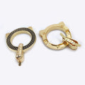 Deepeel BK023 61*48mm Handbag Accessories Shaped Hardware Buckle Twist Turn Lock Ornament Leather Bag Lock Hardware