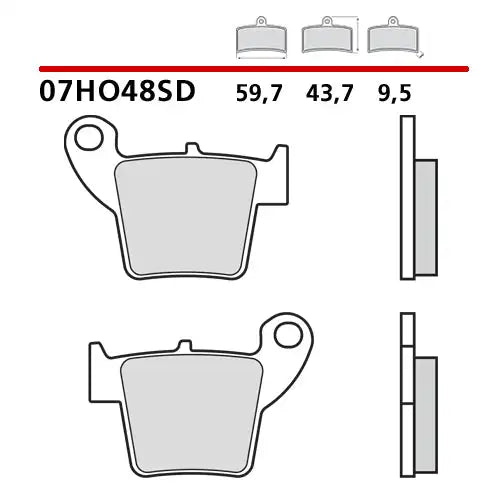 For Brembo Standard Rear Pads for Honda CRF 250RX 19-25 Hand Tools