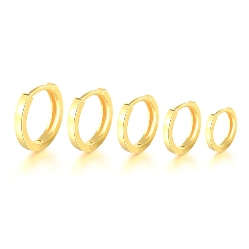 Different Sizes Basic Hoop Earring 925 Sterling Silver SS Fashion Jewelry