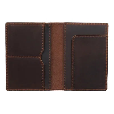 Wholesale Custom Pocket Business Card Holder Wallet Travel Passport Wallet Case Bag Genuine Leather Card Holder