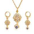 HD Brand Fashion Wholesale Jewelry 18k Gold Plated Jewelry Necklace Pendant Earring Sets for Lady Girl