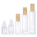Empty Skincare Serum Container 30ml 100ml Frosted Matte Transparent Cosmetic Packaging Glass Lotion Pump Bottles