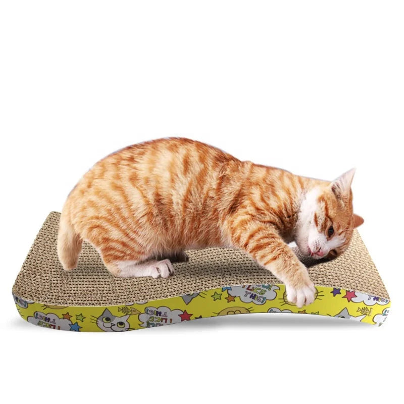 Factory Wholesale Funny Corrugated Cardboard Cat Scratcher With Free Catnip