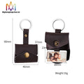 DIY Engrave Name Gift Custom Initial Pu Leather Photo Keychain Sublimation Keychain Blanks Leather