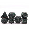 Green Dragon Scale Metal D20 DND Dice Set for Dungeons and Dragons Gifts Accessories