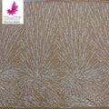HY2360 New Style Super Sparkle Sequin Bead Lace Silver White Africa Designer Wedding Dress Mesh Fabric