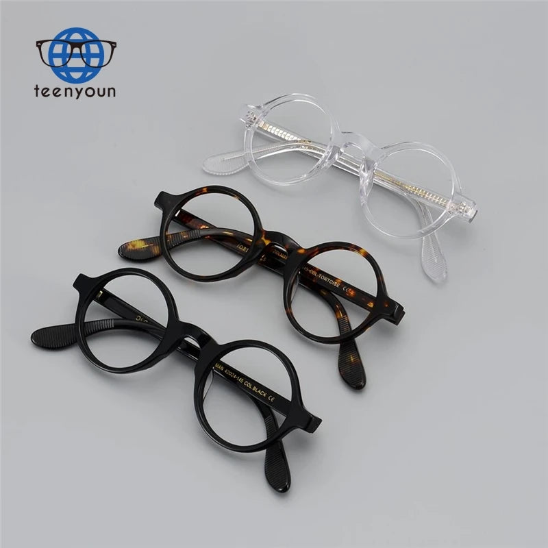 Teenyoun Factory High-Density Plate Optical Frames Small Round Frame Glasses German Eyeglass Literary Youth Eyewear